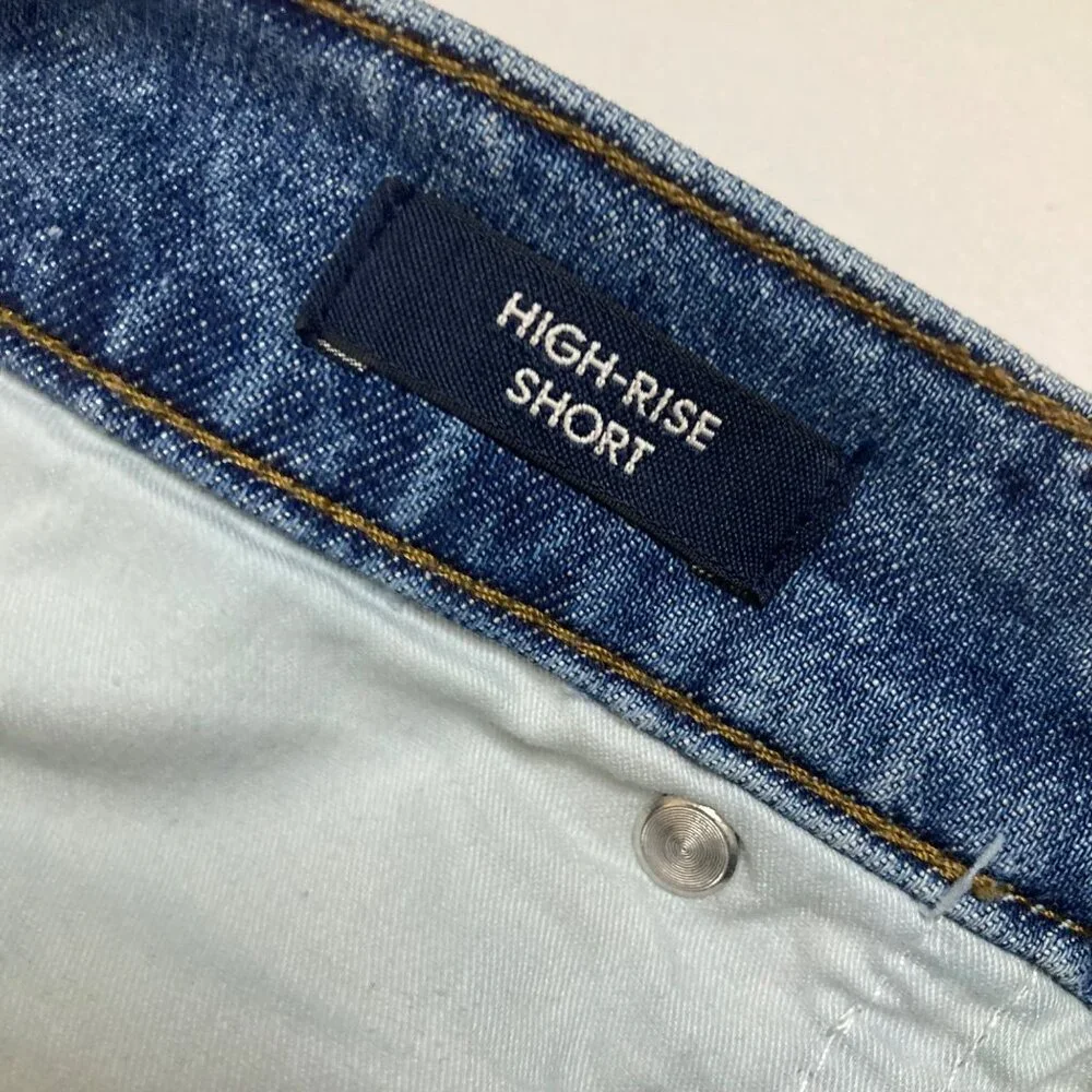 J. Crew Factory Blue Denim High-Waist Women's Shorts